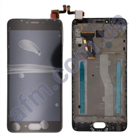 Дисплей Meizu M5 (M611)/ M5 mini чёрный + рамка