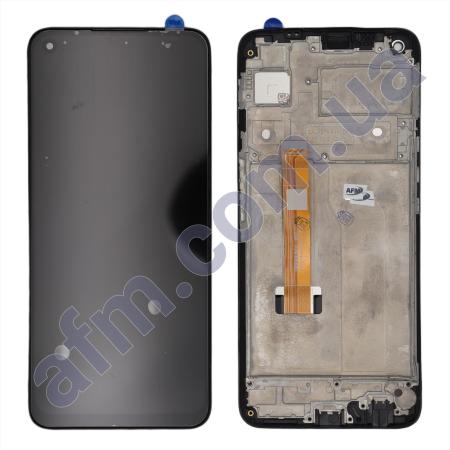 Дисплей Realme 6 чорний + рамка