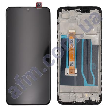 Дисплей Realme C35 чорний + рамка