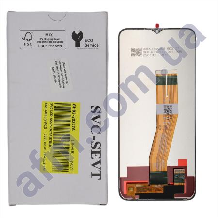 Дисплей Samsung сервісний A035F Galaxy A03 (160.5*72) чорний GH81-21625A