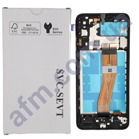 Дисплей Samsung сервісний A042 Galaxy A04E чорний + рамка GH82-25250A