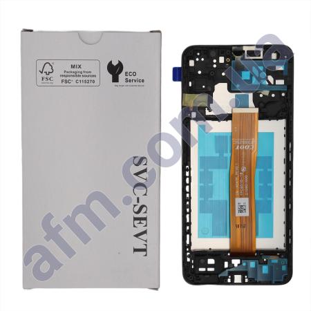 Дисплей Samsung сервісний A047F Galaxy A04s чорний + рамка GH82-29806A