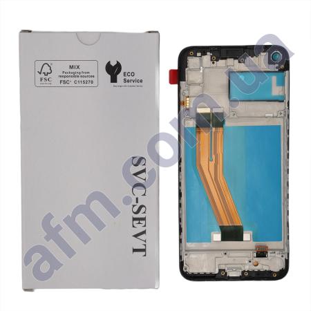 Дисплей Samsung сервісний A115 Galaxy A11 чорний + рамка GH81-18760A/ GH96-18907A