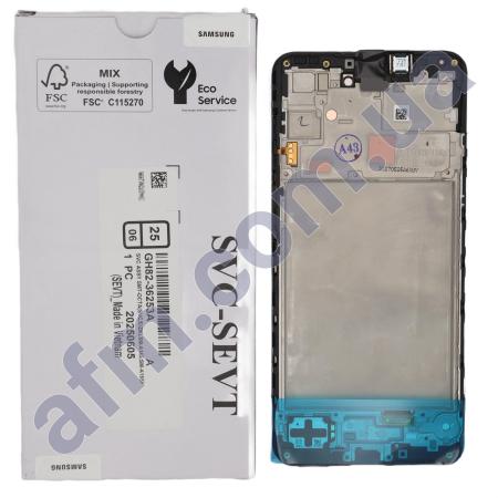 Дисплей Samsung сервісний A165 Galaxy A16 4G 2024 чорний + рамка GH82-36253A