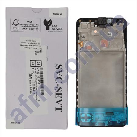 Дисплей Samsung сервісний A166 Galaxy A16 5G 2024 чорний + рамка GH82-36143A