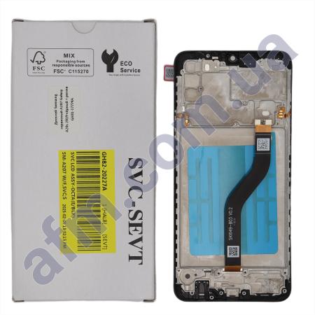 Дисплей Samsung сервісний A207 Galaxy A20s 2019 чорний + рамка GH81-17774A