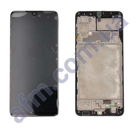 Дисплей Samsung сервисный A225 Galaxy A22 чёрный + рамка GH82-25944A