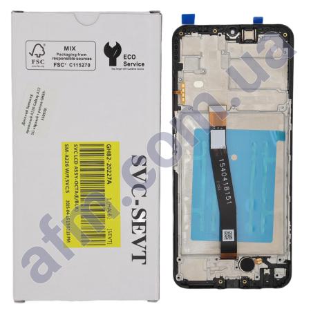Дисплей Samsung сервісний A226 Galaxy A22 5G чорний + рамка GH69-33097B