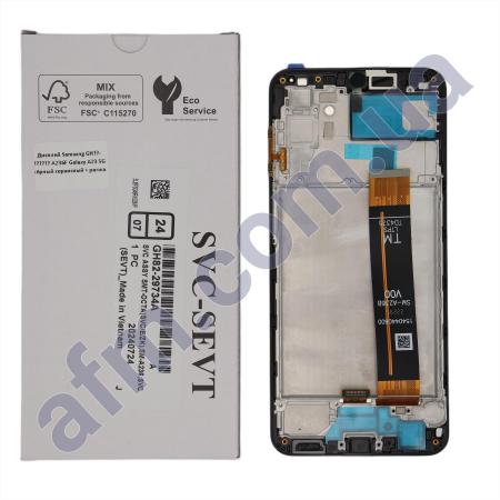 Дисплей Samsung сервісний A236F Galaxy A23 5G чорний + рамка GH82-29734