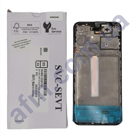 Дисплей Samsung сервісний A256 Galaxy A25 чорний + рамка GH82-33215A