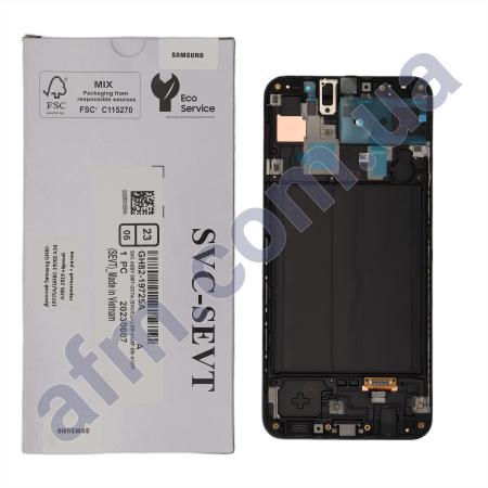 Дисплей Samsung сервісний A305 A30 2019 чорний + рамка GH82-19725A/ GH82-19202