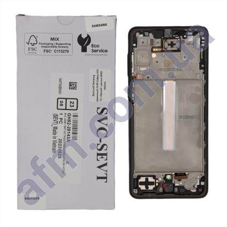 Дисплей Samsung сервісний A336 Galaxy A33 5G чорний + рамка GH82-28143A