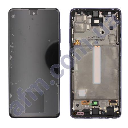 Дисплей Samsung сервісний A525 Galaxy A52/ A526 фіолетовий + рамка GH82-25230C