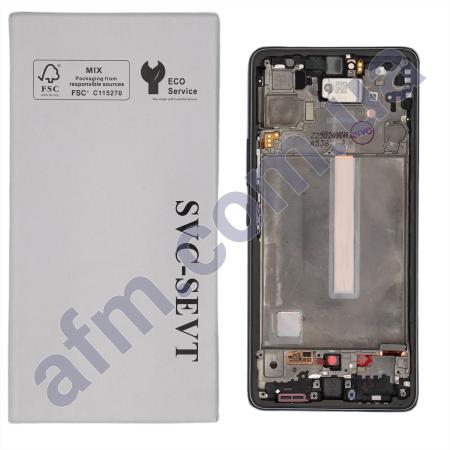 Дисплей Samsung сервісний A536 Galaxy A53 5G чорний + рамка GH82-28024A