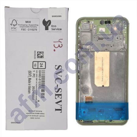 Дисплей Samsung сервісний A546B Galaxy A54 5G зелений + рамка GH82-31232C