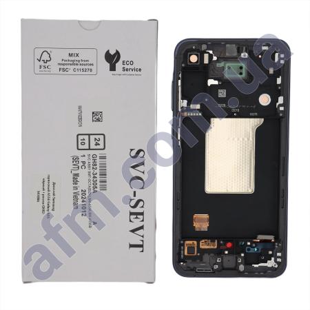 Дисплей Samsung сервісний A556 Galaxy A55 чорний + рамка GH82-34308A