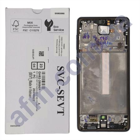 Дисплей Samsung сервісний A736 Galaxy A73 5G чорний + рамка GH82-28884A