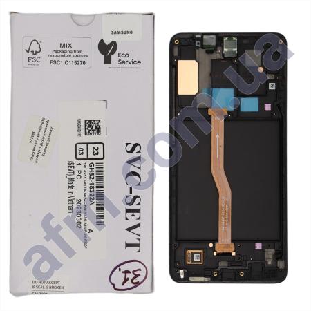 Дисплей Samsung сервісний A920F Galaxy A9 2018 чорний + рамка GH82-18322A