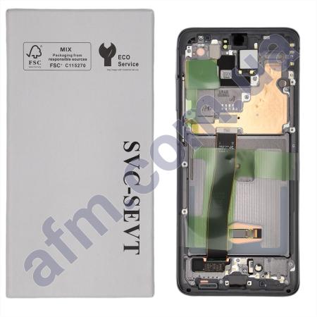 Дисплей Samsung сервісний G988 Galaxy S20 Ultra COSMIK GREY + рамка GH82-22327B