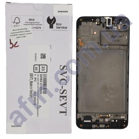 Дисплей Samsung сервисный M215 Galaxy M21/ M307 чёрный + рамка GH82-22509