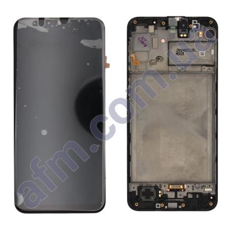Дисплей Samsung сервисный M315 Galaxy M31 чёрный + рамка GH82-22405A