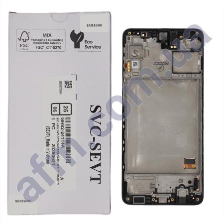 Дисплей Samsung сервісний M317 Galaxy M31s чорний + рамка GH82-23774A!