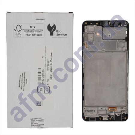 Дисплей Samsung сервісний M325 Galaxy M32 чорний + рамка GH82-26193A