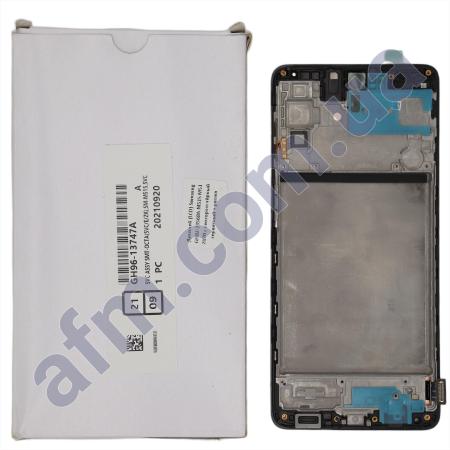 Дисплей Samsung сервісний M515 M51 2020 чорний + рамка GH82-23568A
