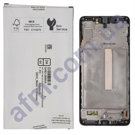 Дисплей Samsung сервісний M536B Galaxy M53 5G чорний + рамка GH82-28812A