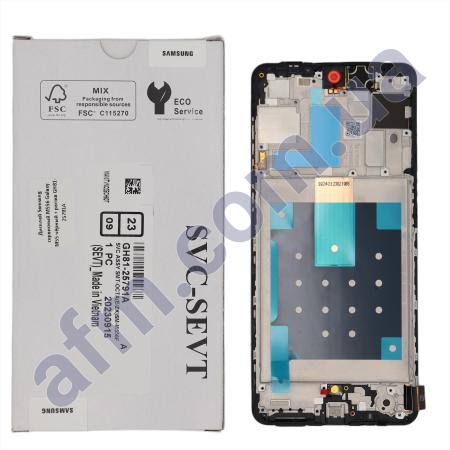 Дисплей Samsung сервісний M556 Galaxy M55 чорний + рамка GH81-25791A