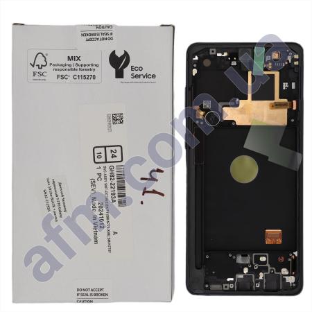 Дисплей Samsung сервісний N770 Galaxy Note 10 Lite BLACK + рамка GH82-22192A