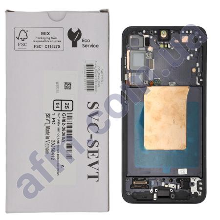Дисплей Samsung сервісний S936 Galaxy S25 Plus чорний + рамка GH82-36368A