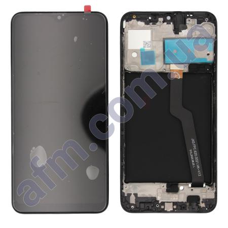 Дисплей Samsung A105F Galaxy A10 чёрный + рамка