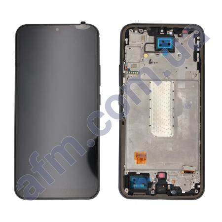 Дисплей Samsung A346B Galaxy A34 OLED (Small LCD) чорний + рамка