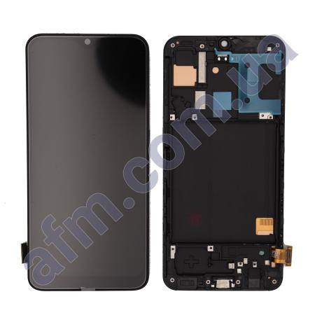 Дисплей Samsung A405 Galaxy A40 INCELL чорний + рамка