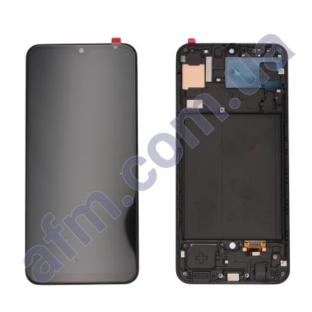 Дисплей Samsung A505F Galaxy A50/ A507F 2019 OLED чорний + рамка