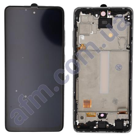 Дисплей Samsung A525F Galaxy A52/ A526 5G OLED чёрный + рамка