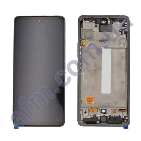 Дисплей Samsung A536B Galaxy A53 OLED (Small LCD) чорний + рамка