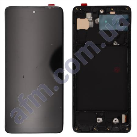Дисплей Samsung A715F Galaxy A71 TFT INCELL чорний + рамка