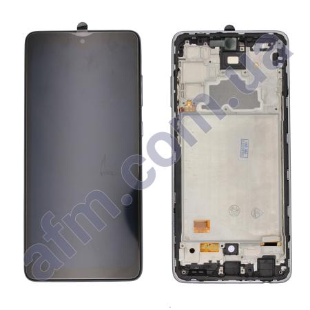 Дисплей Samsung A725F Galaxy A72 OLED (Small LCD) чорний + рамка