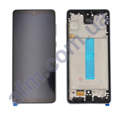 Дисплей Samsung A736 Galaxy A73 5G OLED (Small LCD) чорний + рамка сіра