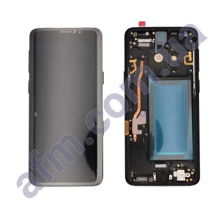 Дисплей Samsung G960F Galaxy S9 OLED (Small LCD) чорний + рамка