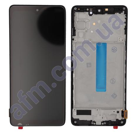 Дисплей Samsung M526 Galaxy M52 OLED чёрный + рамка