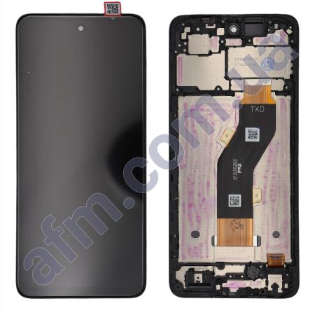 Дисплей Tecno Spark 20C (BG7n) чёрный + рамка
