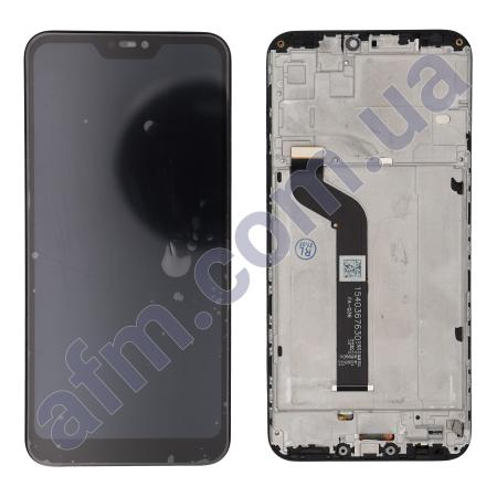 Дисплей Xiaomi Mi A2 Lite/ Redmi 6 Pro чёрный + рамка (без датчика приближения)!