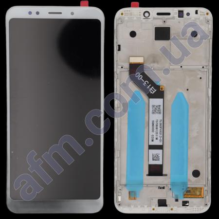 Дисплей Xiaomi Redmi 5 Plus білий + рамка