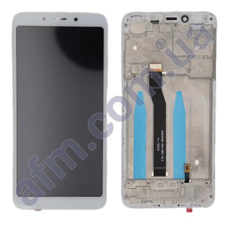 Дисплей Xiaomi Redmi 6/ Redmi 6A білий + рамка (без датчика наближення)!