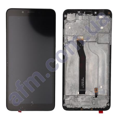 Дисплей Xiaomi Redmi 6/ Redmi 6A чорний + рамка (без датчика наближення)!