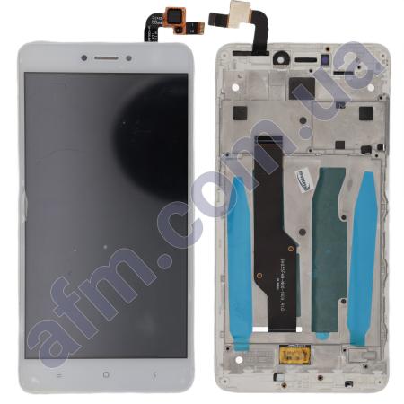 Дисплей Xiaomi Redmi Note 4X білий + рамка