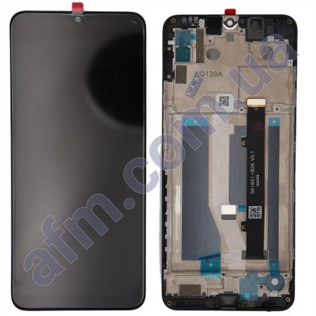 Дисплей ZTE Blade A71 чёрный + рамка